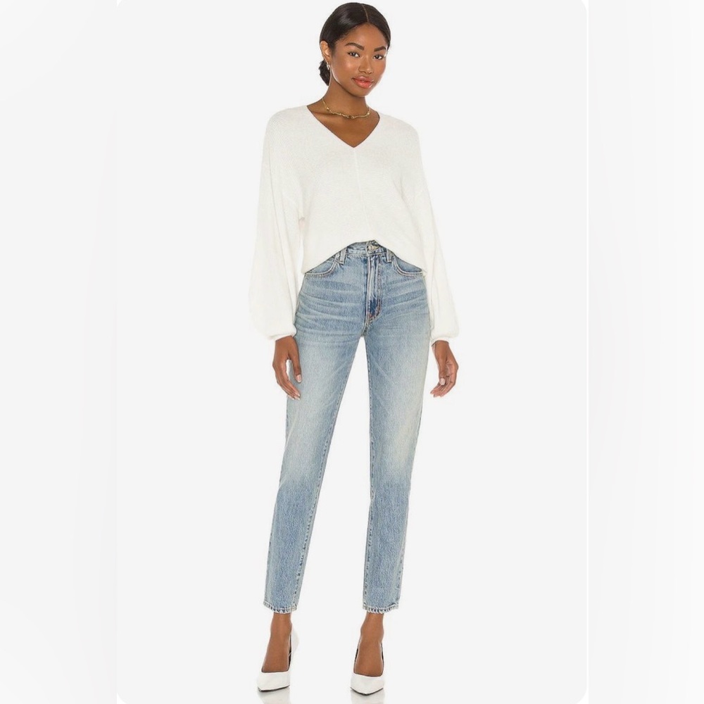 NEW 1. STATE Balloon Sleeve Ribbed Sweater in Antique White XL NWT - Picture 5 of 11
